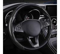 CHLMZO Funda Volante Coche para Mitsubishi ASX, Personalizado Cuero Cubierta Volante Antideslizante Transpirable Suave,Black