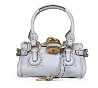 Chloé - Bolso Paddington Pequeño de Cuero - Bags - Mujer - Azul - ONE SIZE -