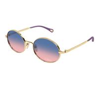 Chloé Mujer Chloé CH0326S 003 Gafas de sol Metal Oro Azul Redonda