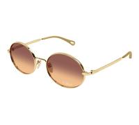 Chloé Mujer Chloé CH0326S 004 Gafas de sol Metal Oro Marrón Redonda