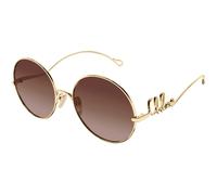 Chloé Mujer Chloé CH0372S 001 Gafas de sol Metal Oro Marrón Redonda
