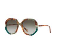 Chloé Mujer Sunglass CH0105S - Color del Marco: Carey, Color de la Lente: Verde
