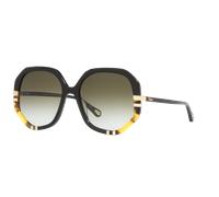 Chloé Mujer Sunglass CH0105S - Color del Marco: Negro, Color de la Lente: Gris