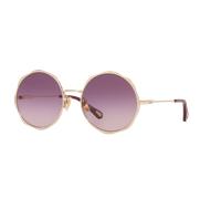 Chloé Mujer Sunglass CH0184S - Color del Marco: Oro, Color de la Lente: Morado
