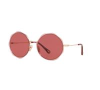 Chloé Mujer Sunglass CH0202S - Color del Marco: Oro, Color de la Lente: Rojo