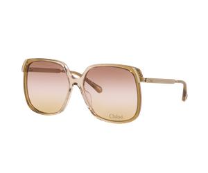 Chloé Mujer Sunglass CH0286S - Color del Marco: Marrón claro, Color de la Lente: Rosa Degradado