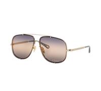 Chloé Mujer Sunglass CH0348S - Color del Marco: Oro, Color de la Lente: Azul Degradado