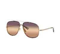 Chloé Mujer Sunglass CH0348S - Color del Marco: Oro, Color de la Lente: Rosa Degradado