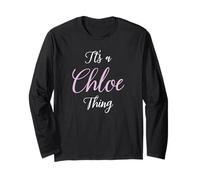 Chloe Nombre Personalizado Rosa Mujeres Cute Thing Girl Female Manga Larga
