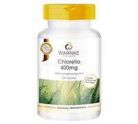 Chlorella 400mg - 500 comprimidos - fáciles de tragar - polvo de alga Chlorella vulgaris - con clorofila - vegano - envase grande | Warnke Vitalstoffe - Calidad farmacéutica alemana