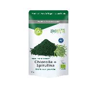 Chlorella + Espirulina 100% Cruda en Polvo 200gr Biotona