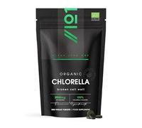 Chlorella Orgánica 2000 mg - 300 tabletas veganas - Pared celular rota - Fórmula pura sin aditivos - Bolsa resellable y reciclable - de Alpha01