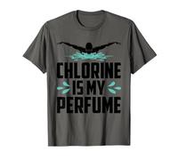 Chlorine Is My Perfume Divertida Natación Nadador Nadar Camiseta