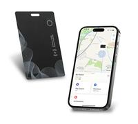 CHLOVOE Tarjeta de seguimiento de cartera con carga inalámbrica, buscador delgado recargable para Apple Find My, localizador de artículos impermeable IP68 para cartera, llaves, equipaje, pasaporte
