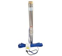 CHM GmbH® Bomba para pozos profundos, 4 pulgadas, 1,5 kW, 10800 L/h, 7,6 bar, bomba de pozo con caja de disyuntor