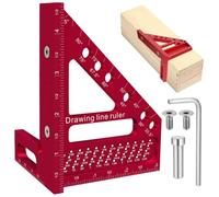 CHmiss Ángulo de Inglete 3D,Herramientas de Medición de Carpintería,22.5°-90°,Precisión Escuadra de Carpintero,Herramientas de Medición de Ángulo de Carpintero 3D,para Ingenieros,Carpinteros