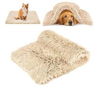 CHMMY Esponjosas Felpa Mantas para Camas para Perros Gatos Colchón Doble Lado Mantas para Mascotas Suave y Linda Cálido Manta Lavable Sofá de Colchón para Gatos Perros (Beige XL :100*120 cm)