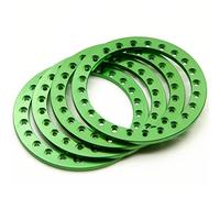 Chnegral 4 unidades serías anillo de bloqueo exterior de rueda de metal para ruedas llanta 1/10 control remoto Crawler axial SCX10 AXI03007 90046 TRX4, verde