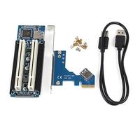 Chnegral Tarjeta Adaptador PCI-E a PCI Compatible con PCIE a 2 Ranuras PCI Tarjeta de Captura Tarjeta Golden Tax Tarjeta de Sonido Tarjeta de Puerto Paralelo