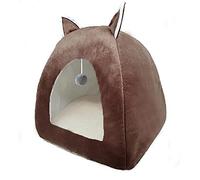 CHNNO1 Bonita cama para gatos interior para gatitos, casa cálida para gatitos, caseta plegable para gatos, cueva para dormir, cojín de felpa suave para gatos