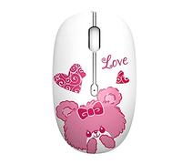 CHNNO1 Ratón inalámbrico 2.4G lindo ratón óptico silencioso de viaje, con receptor USB 1600DPI 3 botones, para ordenador portátil LittleBear