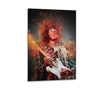 CHNT Jimi Hendrix Póster de lienzo para pared, pintura en lienzo para sala de estar, dormitorio, decoración del hogar, oficina, póster de pared, gimnasio, pintura artística, 20 x 30 cm