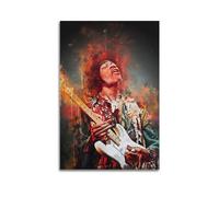CHNT Jimi Hendrix - Póster de lienzo para pared, pintura en lienzo para sala de estar, dormitorio, decoración del hogar, oficina, póster de pared, gimnasio, pintura artística, 16 x 24 pulgadas (40 x