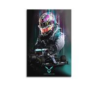 CHNT Póster de Lewis Hamilton para pared, pintura en lienzo para sala de estar, dormitorio, decoración del hogar, oficina, póster de pared de gimnasio, pintura artística de 12 x 18 pulgadas (30 x 45