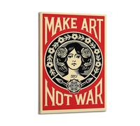 CHNT Póster de pared con texto en inglés "Make Art Not War", para sala de estar, dormitorio, decoración del hogar, oficina, póster de pared, gimnasio, pintura artística, 12 x 18 pulgadas (30 x 45 cm)