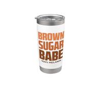 Choc. Lit 100% Melanin Black African American History Month Vaso térmico de acero inoxidable de doble pared