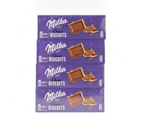 Choco Biscuits - Pack de 4 Cajas de 150g (600g Total) - Galletas Crujientes con Chocolate con Leche de los Alpes - Milka - Merienda Familiar y Desayuno - NEXU