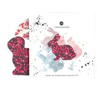 Choco Conejo con Frambuesas - Mesa de Pascua | Chocolate de pascua | Niños | Adultos | Regalo de pascua | Regalos de pascua | Chico | Chica | Delicioso | Amigo | esposa | Conejito de chocolate