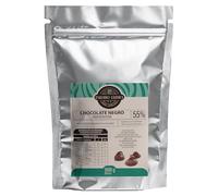 Chocolate 55% negro Isidro Labrá con manteca de cacao puro en monedas chocolate dan valor al proceso de fundir y generar pasta de cacao base para la cobertura de chocolate. (1000g)