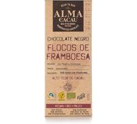 Chocolate 60% con Copos de Frambuesa - Kit de 2 Tabletas de 100 g - Producto Vegano, y Paleo - Proveniente de Santo Tomé y Príncipe - Sin Azúcar de Caña ni Aceite de Palma