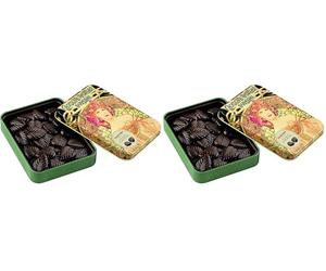 Chocolate Amatller - Caja Regalo Metálica Bombones (Hojas Finas de Chocolate 70% Cacao con Sal de Mar) - Detalle Único (Paquete de 2)