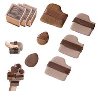 Chocolate Biscuit Powder Puff, Chocolate Powder Puff, Wet Dry MakeupPuff, With Finger Holder Strap Fingertip Makeup Sponge Pad for Cream Concealer Eyeshadow (3 Box)