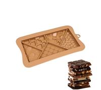 Chocolate Candy Mold - Food-Grade Silicone, 7.09x4.09x0.55in Food Grade Non-Stick Baking Mould | Easy-Release Break-Apart Tray And Reusable Dessert Maker, Flexible Candy Mold For Home, Party
