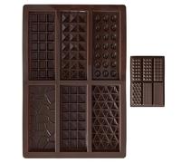 Chocolate Candy Molds, Silicona Molds For Chocolate Candies, 6 Cavity Thick For Stuffed Bar, Cheesecake Pudding Butter Mould, Extra Deep For Food Grade No-stick Baking Silicone Chocolate Candy Molds,