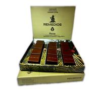 Chocolate Cannábico Remedios FOCUS - Lingotes de Chocolate Blanco & Negro con Gianduja de Pistacho (120 g)