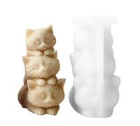 Chocolate Cat Mold, Animal Mold for Candle Making, Easy Release Cat Mold, Cat Candle Mold, Cat Candle Mold, Silicone Molds for Chocolate, Fondant, Postres 9,8 x 8 x 5 cm/3,86 x 3,15 x 1,97 in