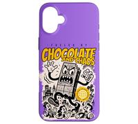 Chocolate & Chaos - Divertido arte gastronómico kawaii con actitud Carcasa para iPhone 16 Plus