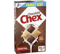 Chocolate Chex Cereal, cereal de desayuno sin gluten, hecho con grano entero, tamaño familiar, 20.6 onzas