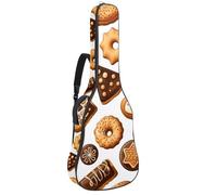 Chocolate Chip Cookie Bread - Bolsa para guitarra acústica de 41 y 42 pulgadas con correa ajustable para el hombro, bolsa para guitarra con colgador trasero, adecuada para guitarras eléctricas, bajos,