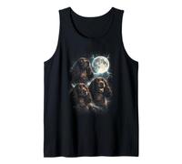 Chocolate Cocker Spaniel Moon Dog Lover Camiseta sin Mangas