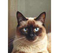 Chocolate & Cream Siamese Notebook: A beautiful lined notebook for cat lovers, journalling, lists & gifts. 7.5" x 9.25" • 110 lined pages • Glossy cover