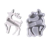 Chocolate de silicona con forma de reno ideal para golosinas navideñas, postres, regalos, diseños flexibles, hornear postres de silicona