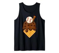 Chocolate Dripping Ice Cream Baseball Home Plate Sports Camiseta sin Mangas