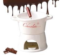 Chocolate Fondue Melting Mug with Included Fork and Candle - Handmade Ceramic Cup for Romantic Nights, Melts Chocolates Effortlessly, Great for Birthdays or Weddings (#6)