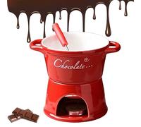 Chocolate Fondue Melting Mug with Included Fork and Candle - Handmade Ceramic Cup for Romantic Nights, Melts Chocolates Effortlessly, Great for Birthdays or Weddings (#5)