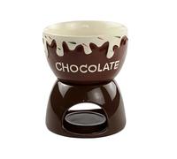 Chocolate Fondue Mug, Food Grade Butter Warmer, Handmade Cheese Dipping Bowl, Ceramic Design with Tealight Holder Stand, Ideal Choice for Seafood Dinner Dessert Sauce Candy Date Night Wedding Party
